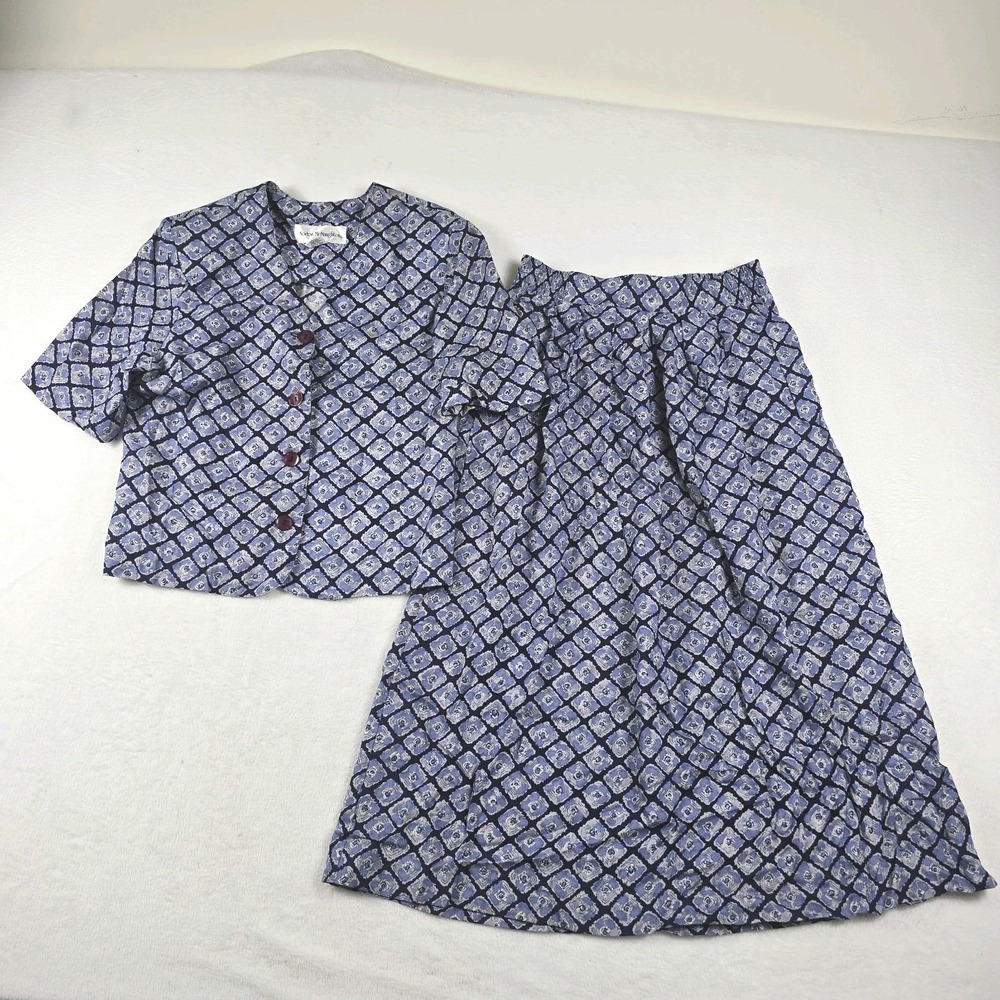 Norton‎ McNaughton Vintage Skirt Set Women's Size 10/12 2 Piece